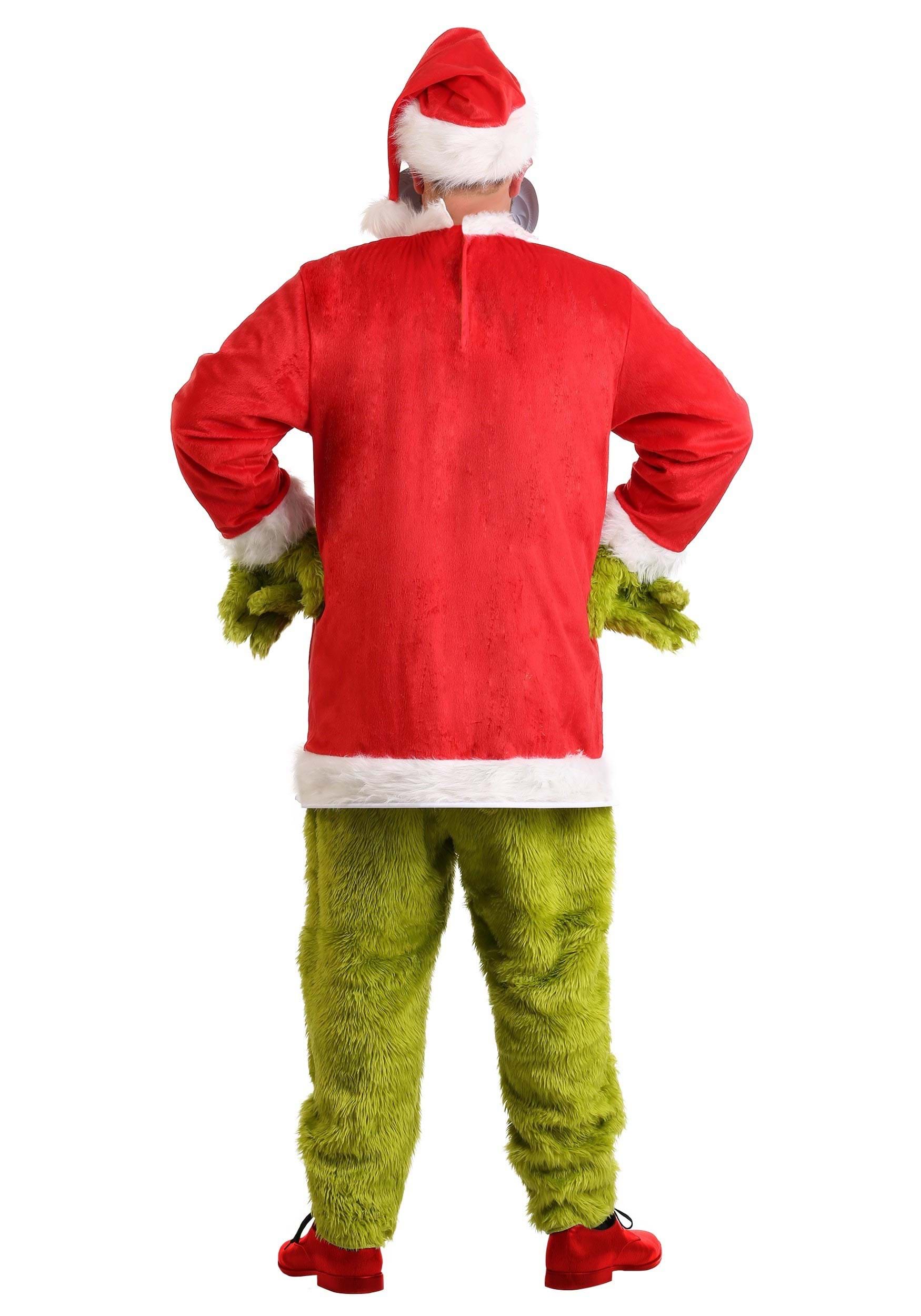 The Grinch Adult Plus Size Santa Deluxe Jumpsuit with Mask