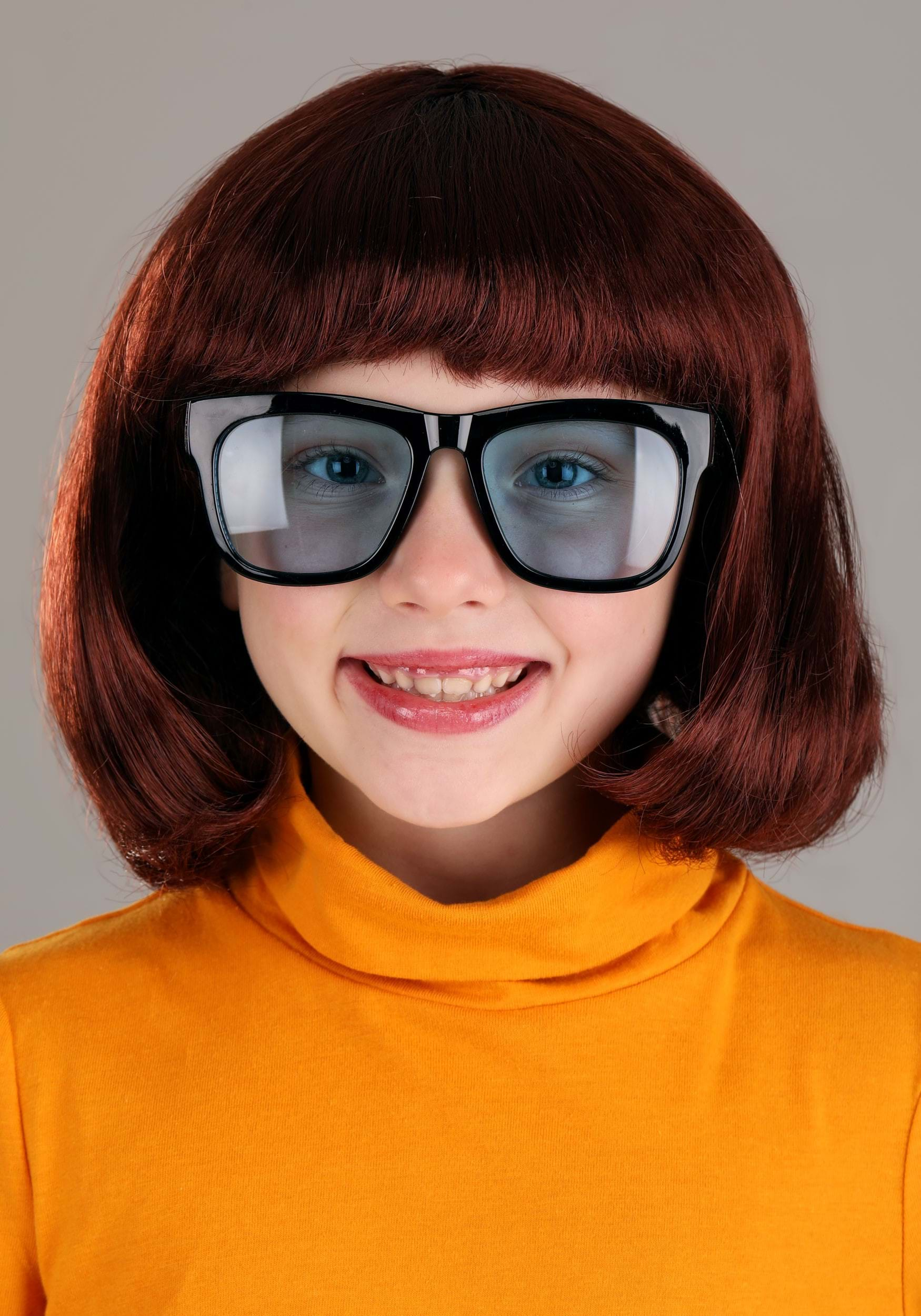 Adults VELMA Dinkley Fancy Dress Costume+Wig Scooby Doo Ladies Mystery  Detective