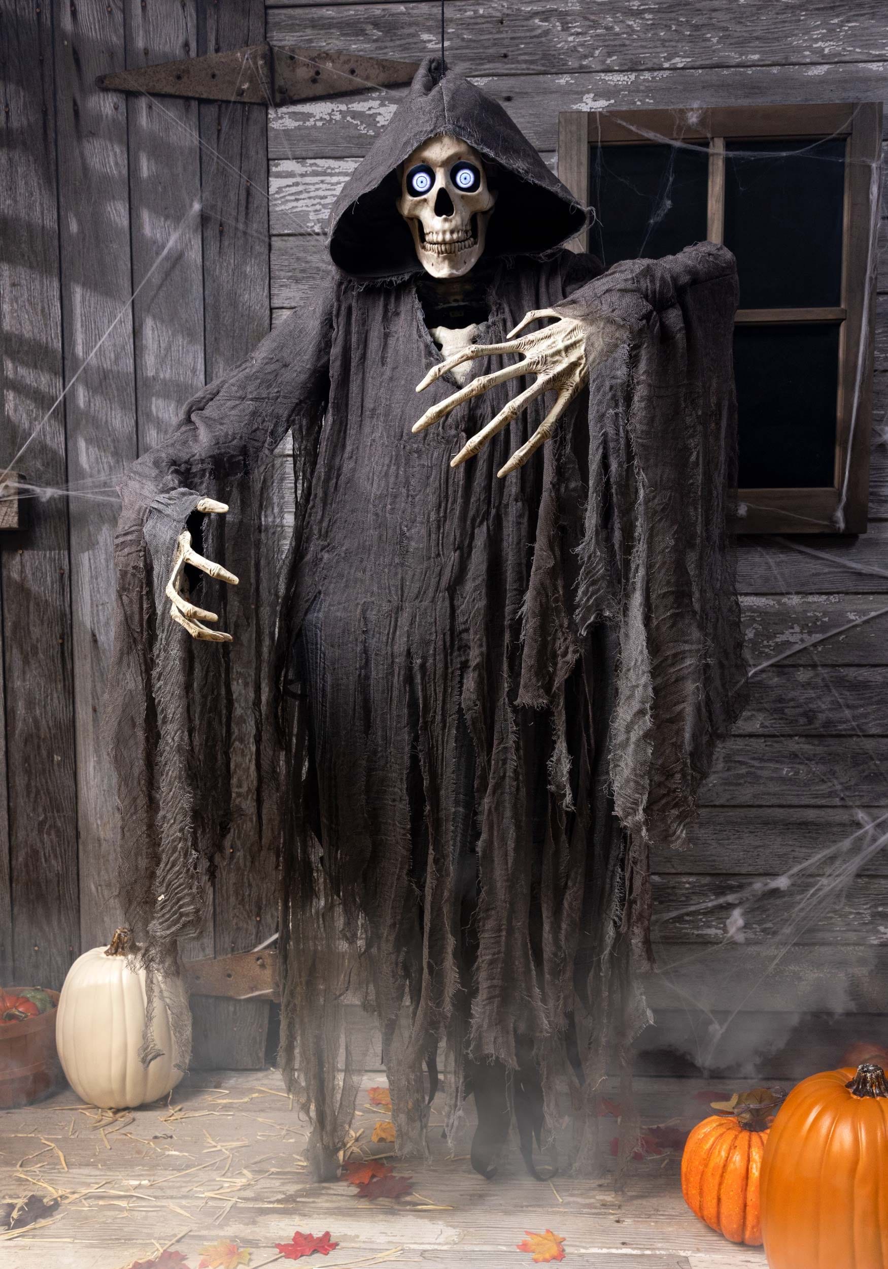 Gleaming Digital Eye Hanging Reaper Halloween Decoration