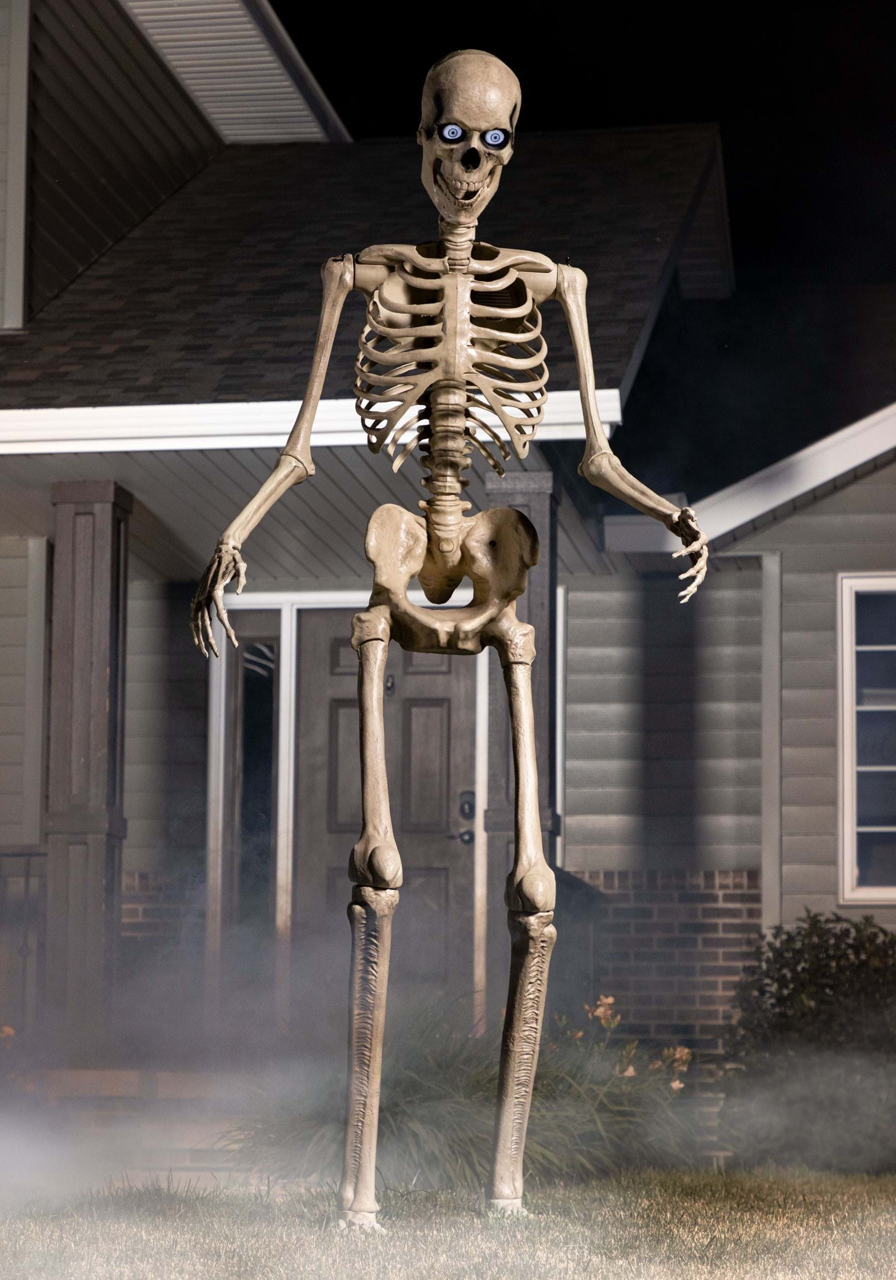 Giant 8ft Animated Skeleton Decoration for Halloween