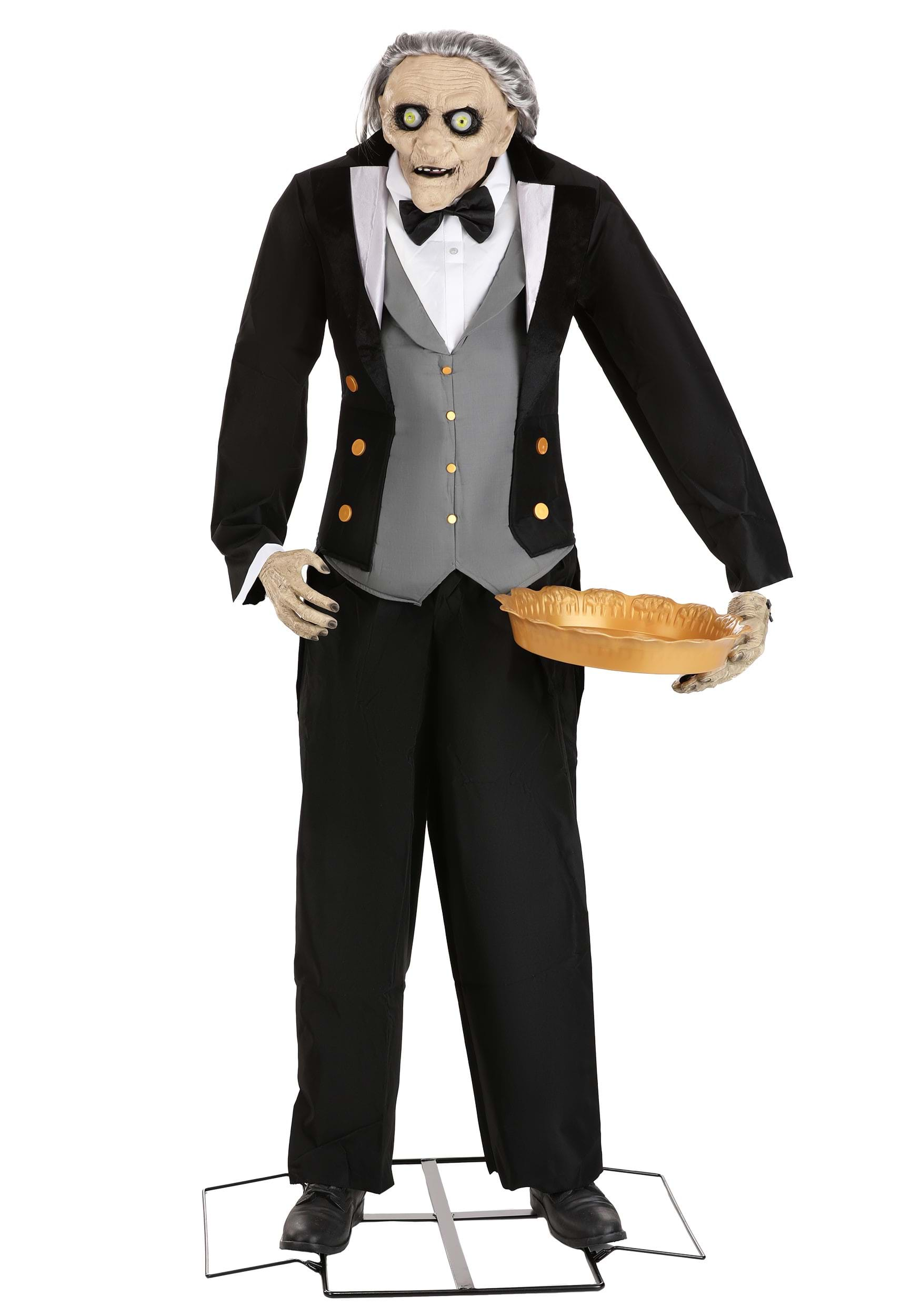 5.6 Foot Animatronic Evil Greeter Butler Decoration , Animated Decorations