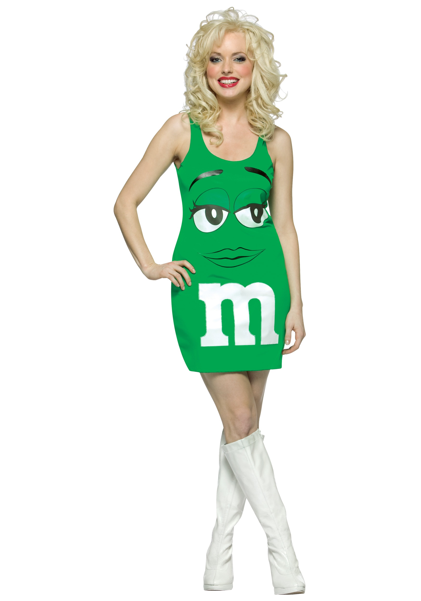 Disfraz de M&M verde para mujeres Multicolor