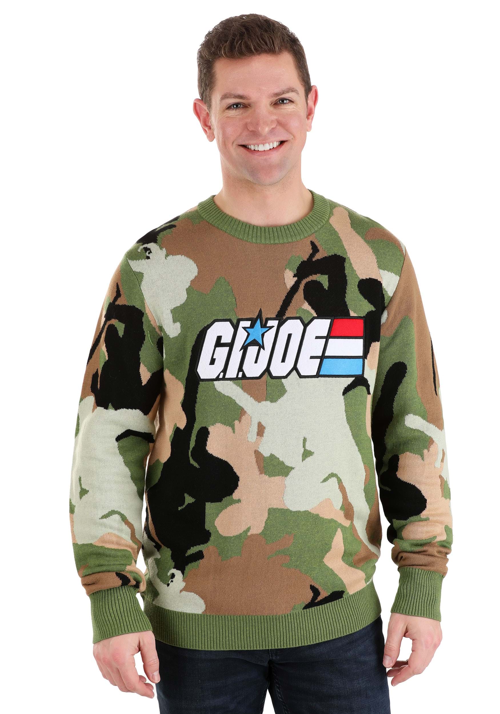 Army GI Joe Camo Adult Sweater , Ugly Christmas Sweaters