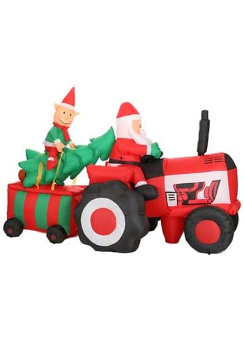 8ft Trucker Santa Christmas Deliveries Inflatable Decoration