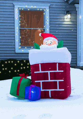 Santa Chimney Animated Christmas Decoration UPD 1