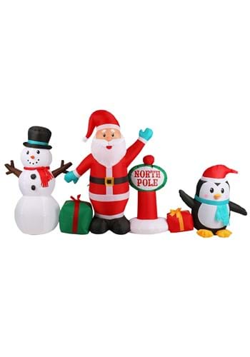 Inflatable North Pole Holiday Scene Decoration