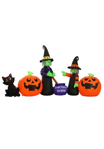 4 Foot Spooky Inflatable Halloween Witch Scene Decoration