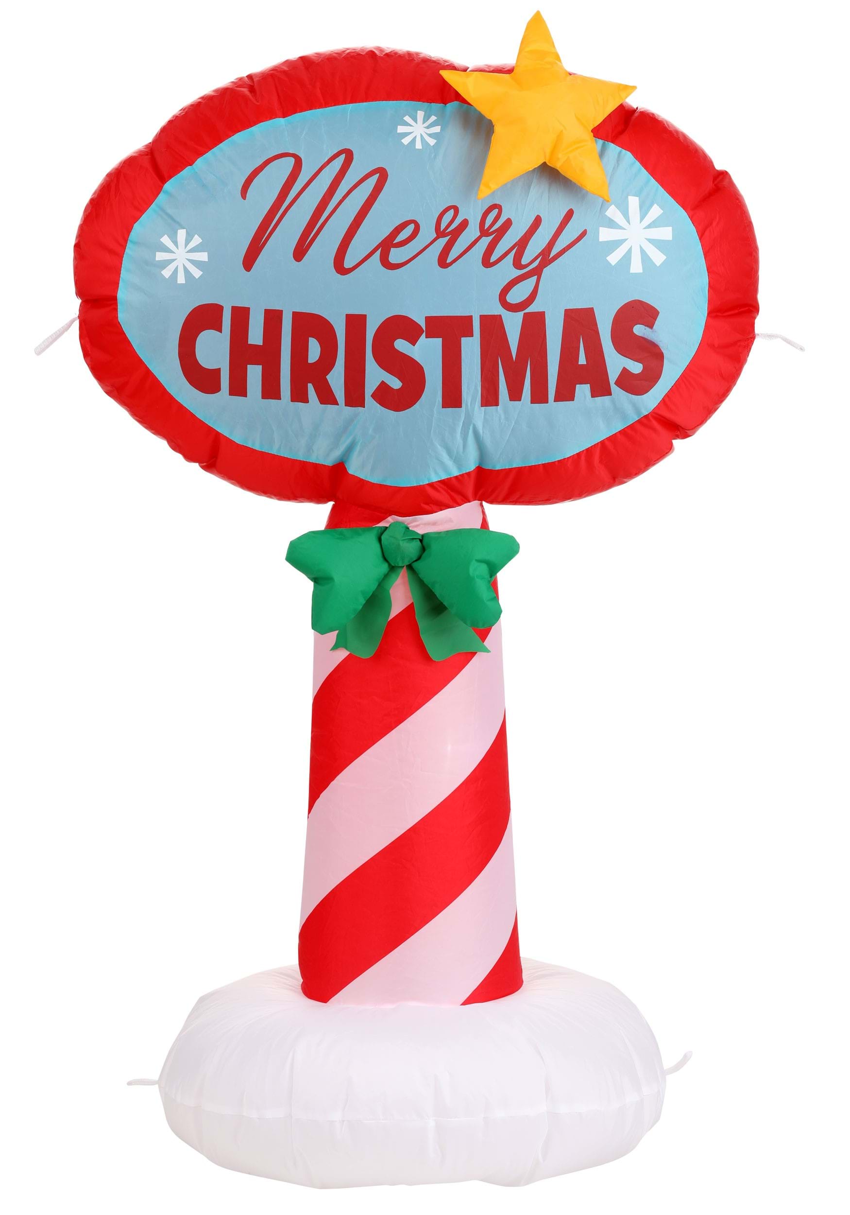 4FT Santa Stop Here Sign Inflatable Christmas Decoration | Inflatables