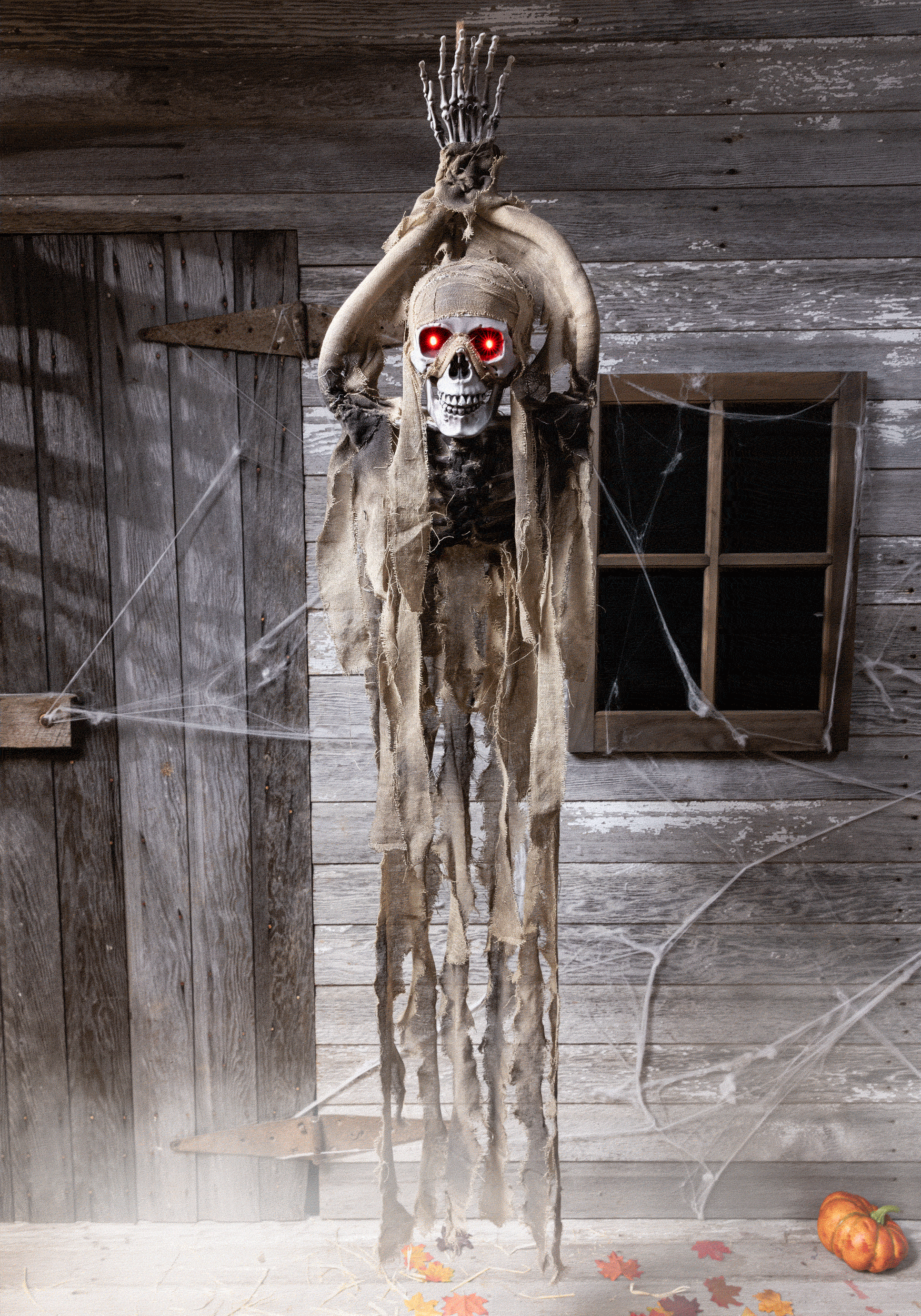5ft 6 Faceless Ghoul Halloween Prop – Animated, Sound Activated, Scary Decor