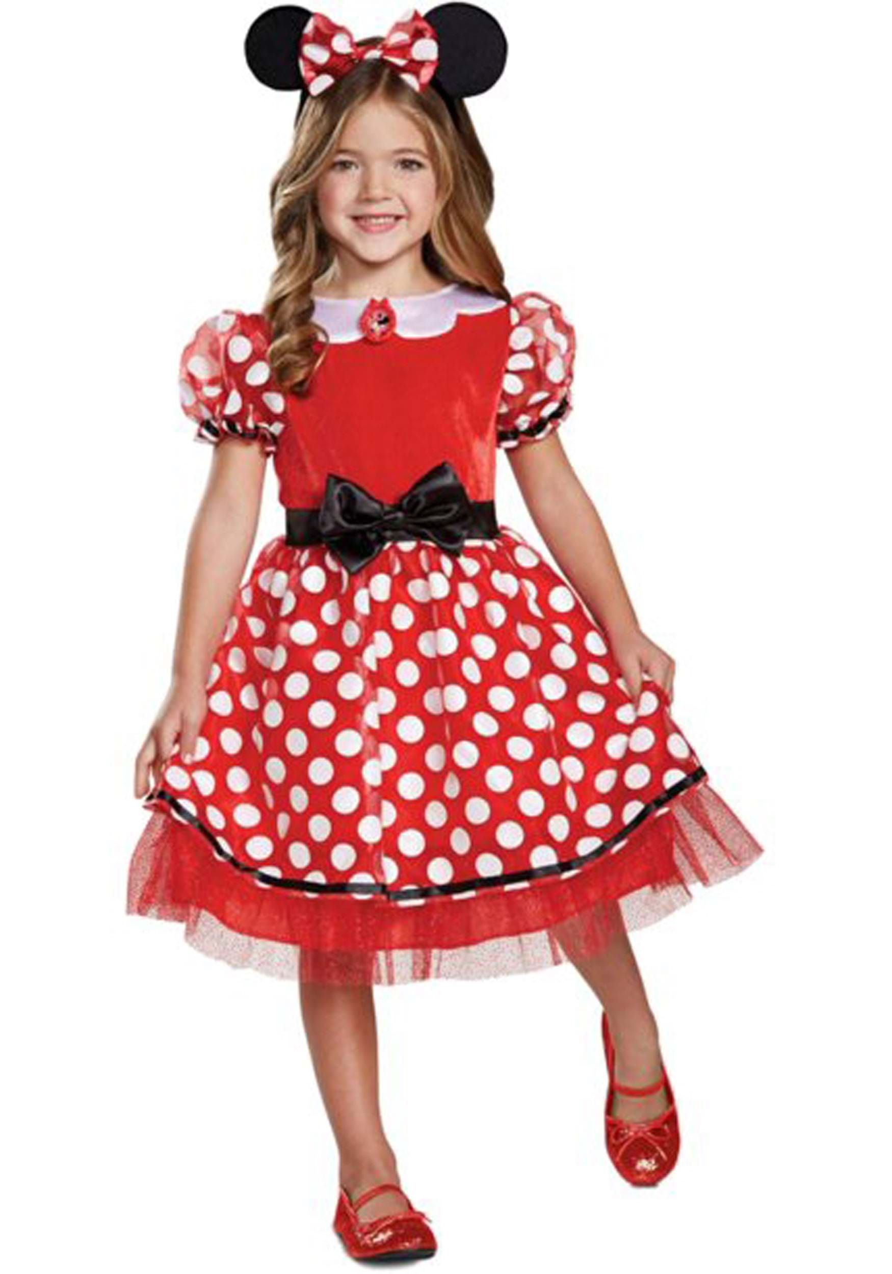 Red Minnie Mouse Baby Grow Polka Dot Tutu Skirt 80s fancy dress Costume Set Kids 