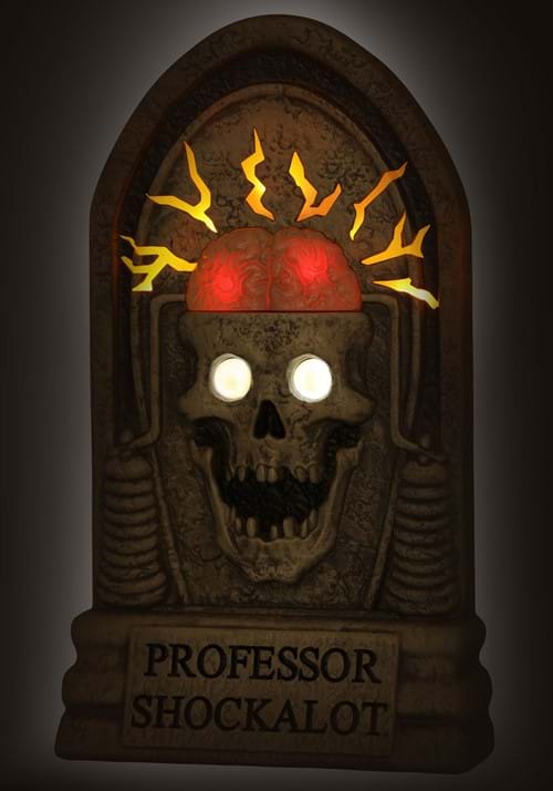 Light Up Professor Shockalot Tombstone Decoration