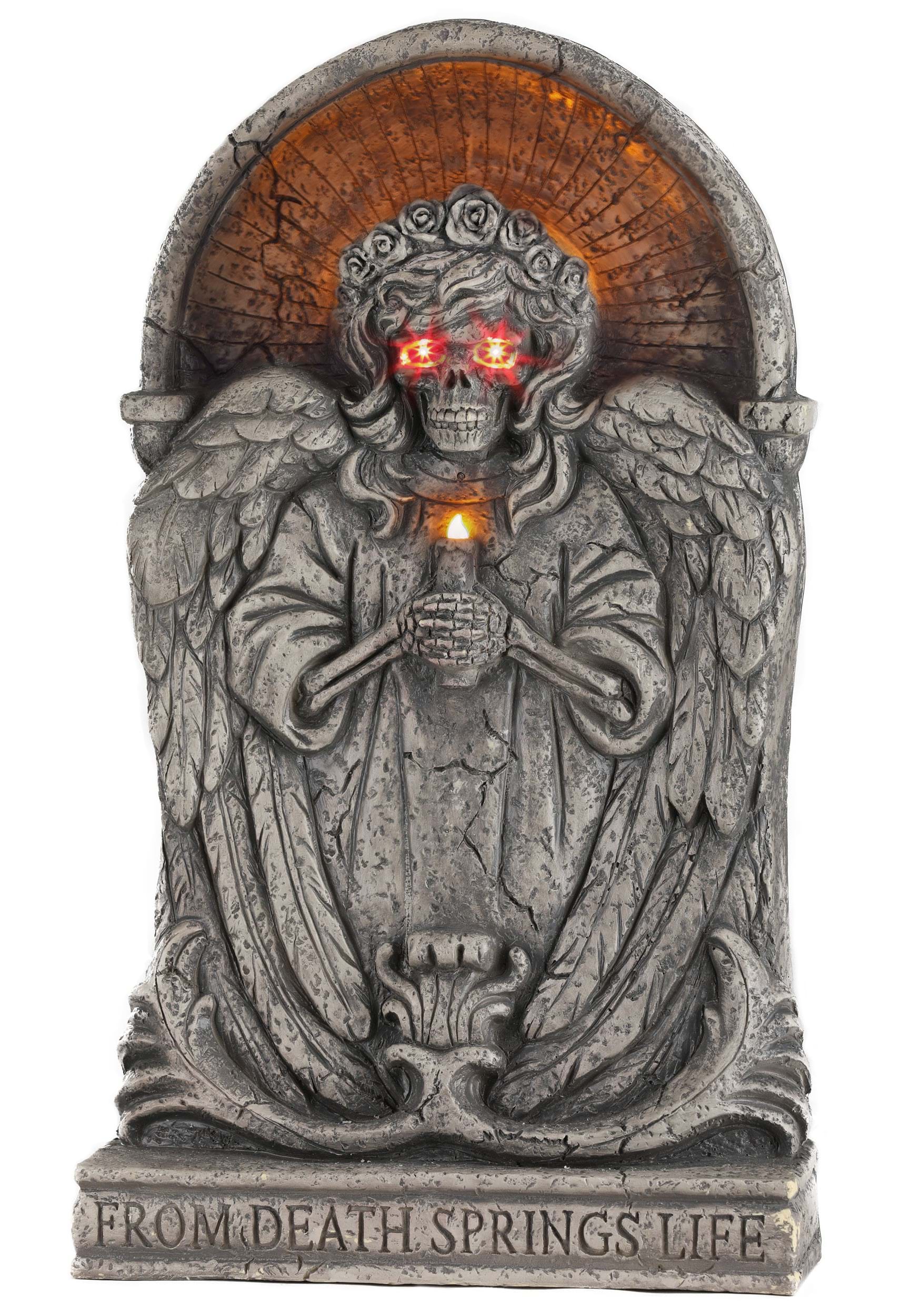 25" Seasonal Visions International Death Springs Life Light Up Tombstone Prop