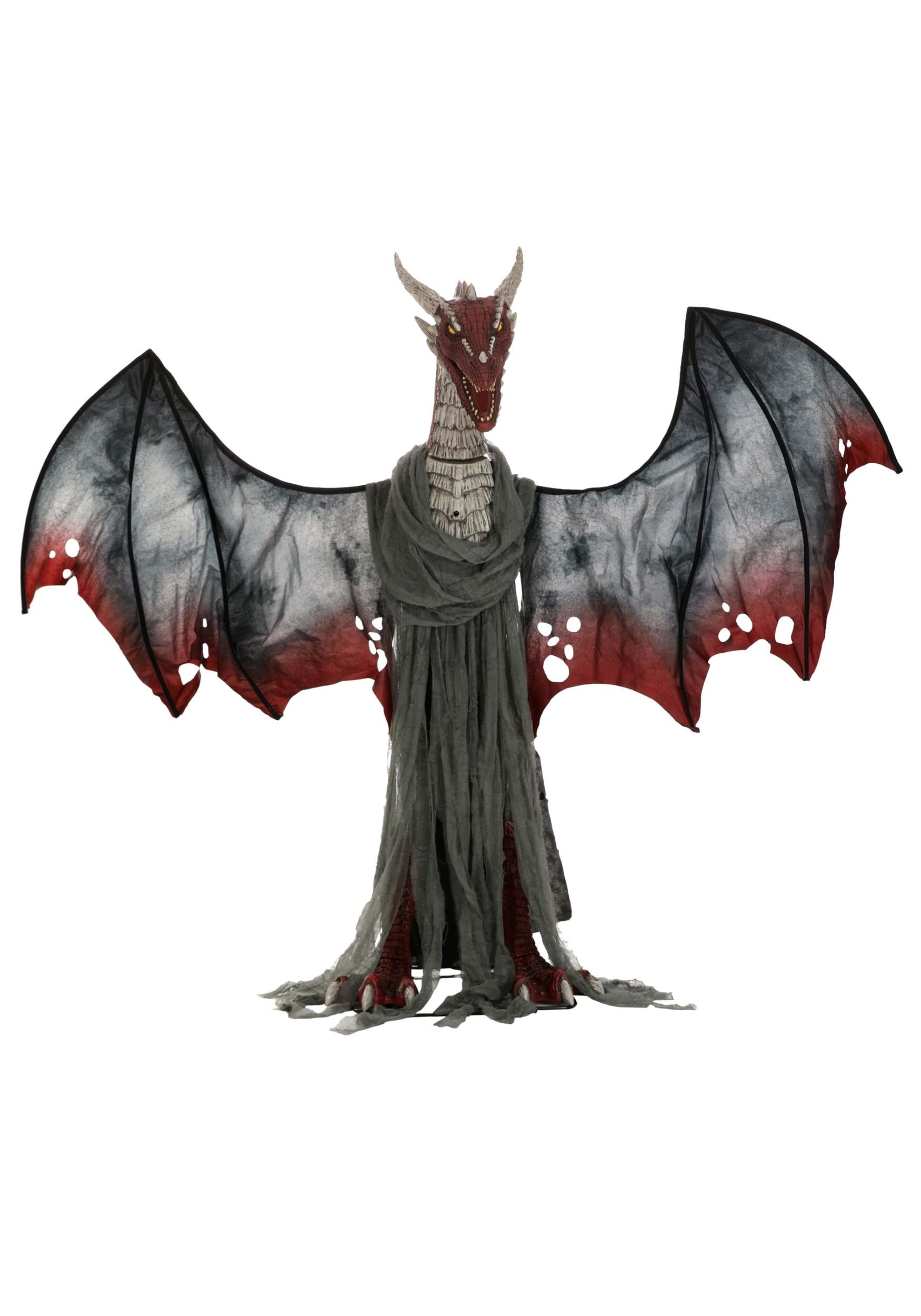 Animated Brimstone Dragon Halloween Decoration Prop