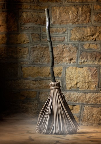 38-Inch Enchanted Magical Broom Animatronic Decoration | Witch Decorations