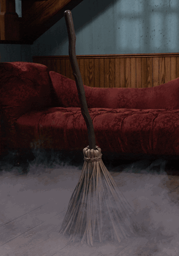 Animatronic Enchanted Magical Broom Prop