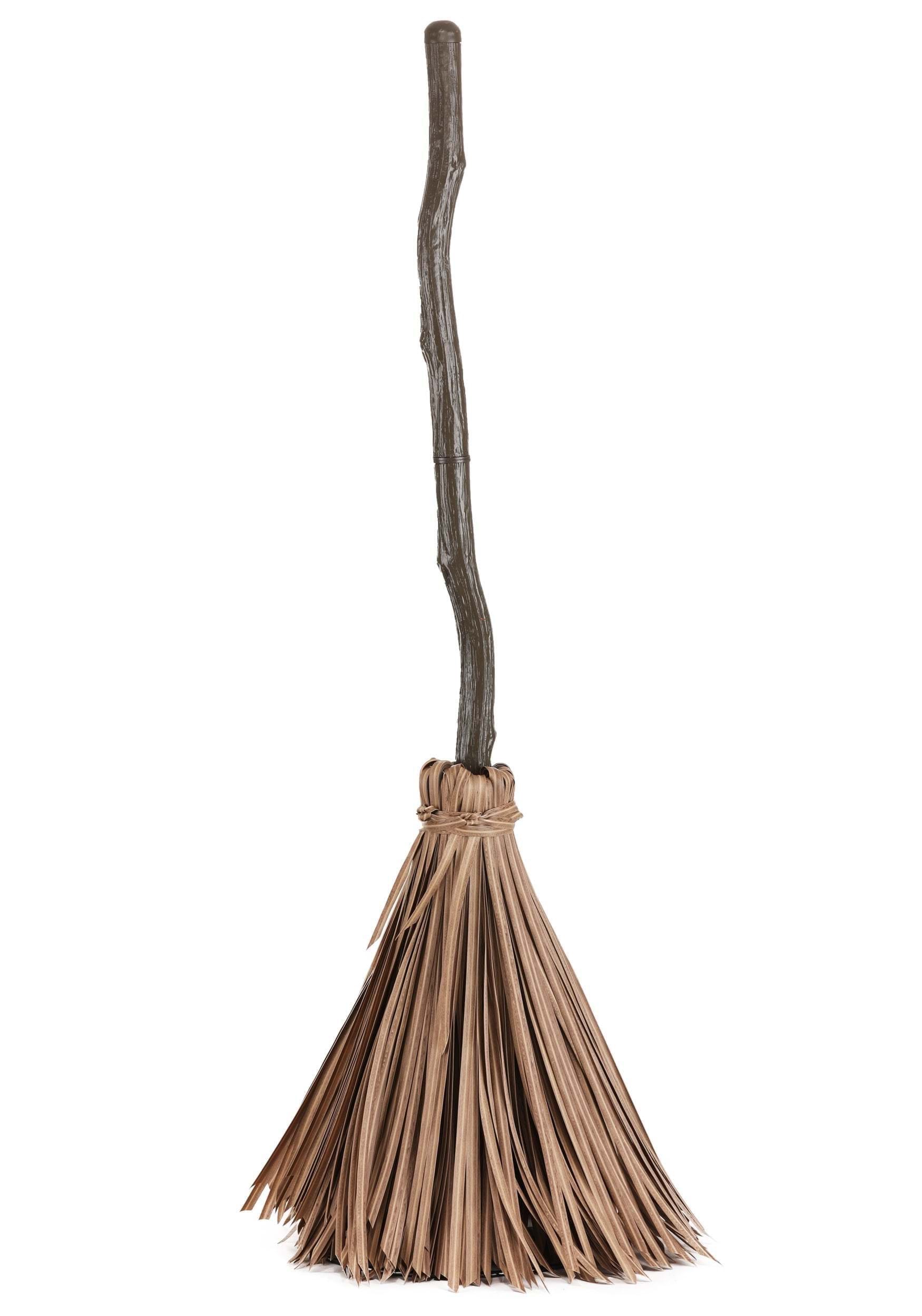 38-Inch Animatronic Enchanted Magical Broom Halloween Prop | Witch Decorations