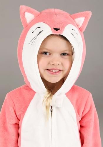 Pink Fox Girl's Toddler Onesie Costume | Toddler Animal Costumes
