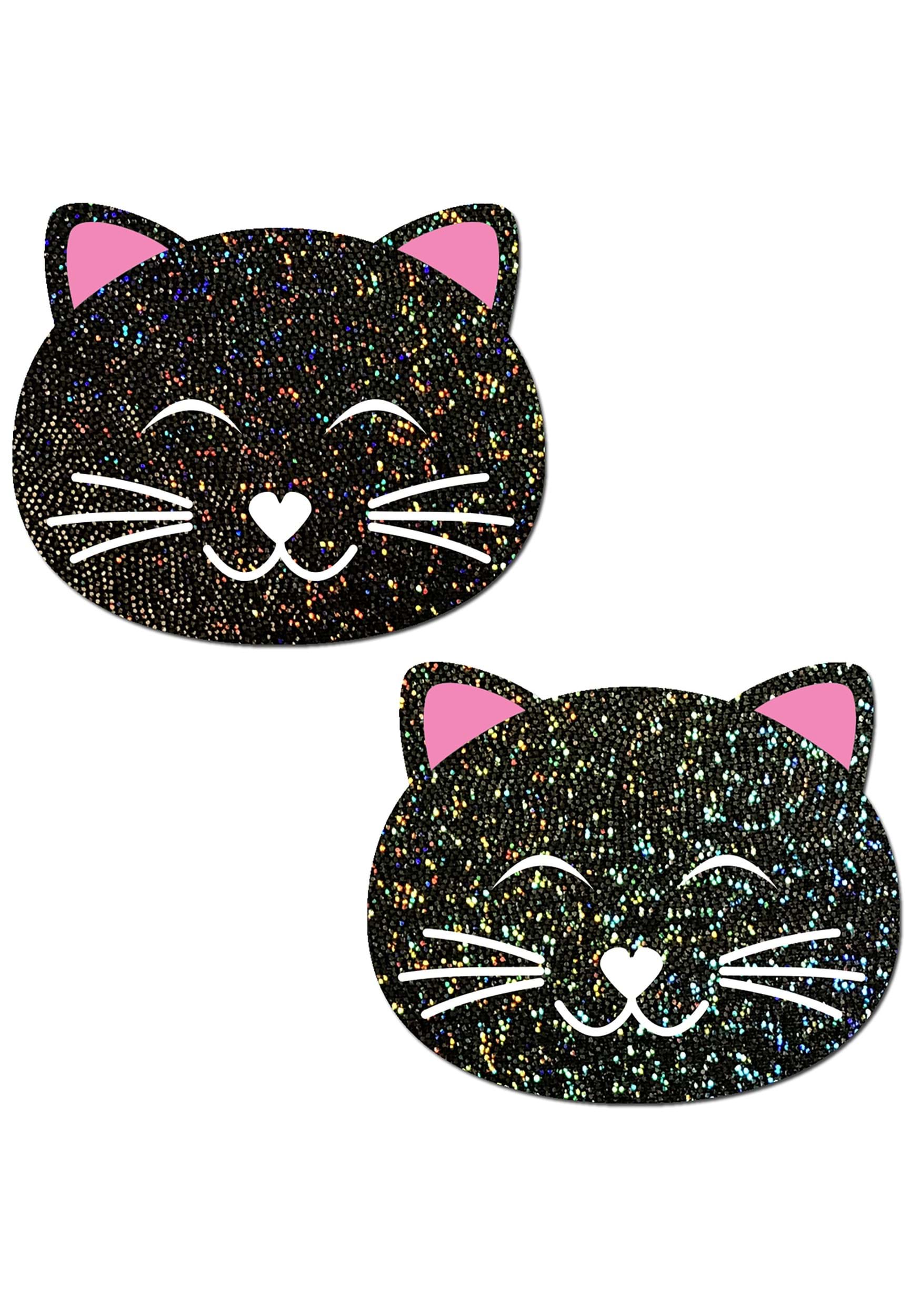 Pastaase Black Cat Glitter Pasties para adultos Multicolor Colombia