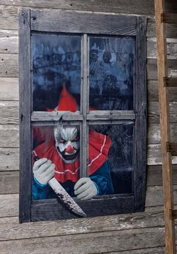 47" Printing Curtain(Clown outside the window)