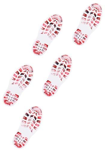 11“ White PVC Bloody Shoe Prints Decoration