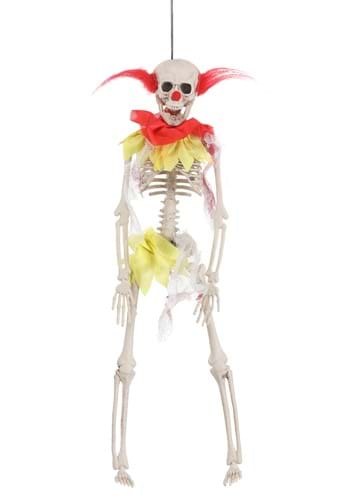 16" Skeleton Clown Decoration
