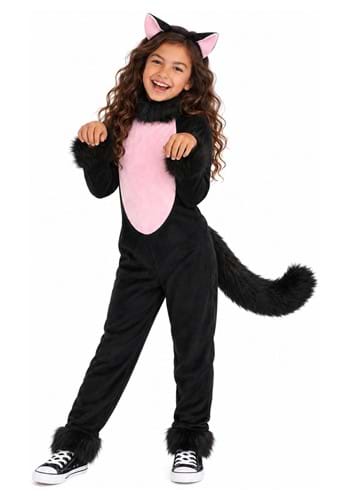 Big Tailed Black Cat Kid's Costume