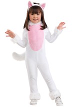 Toddler Big Tailed White Cat Costume 5