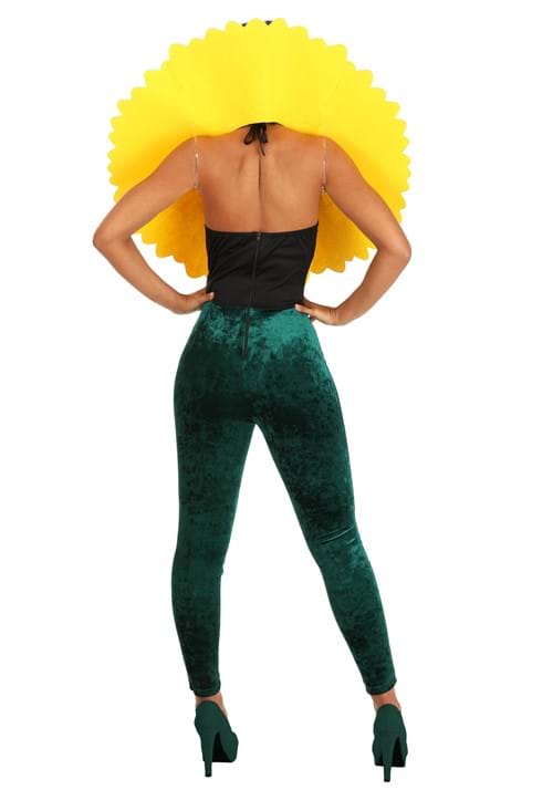 Sunflower Costume with Top Attached Hood Adult Green