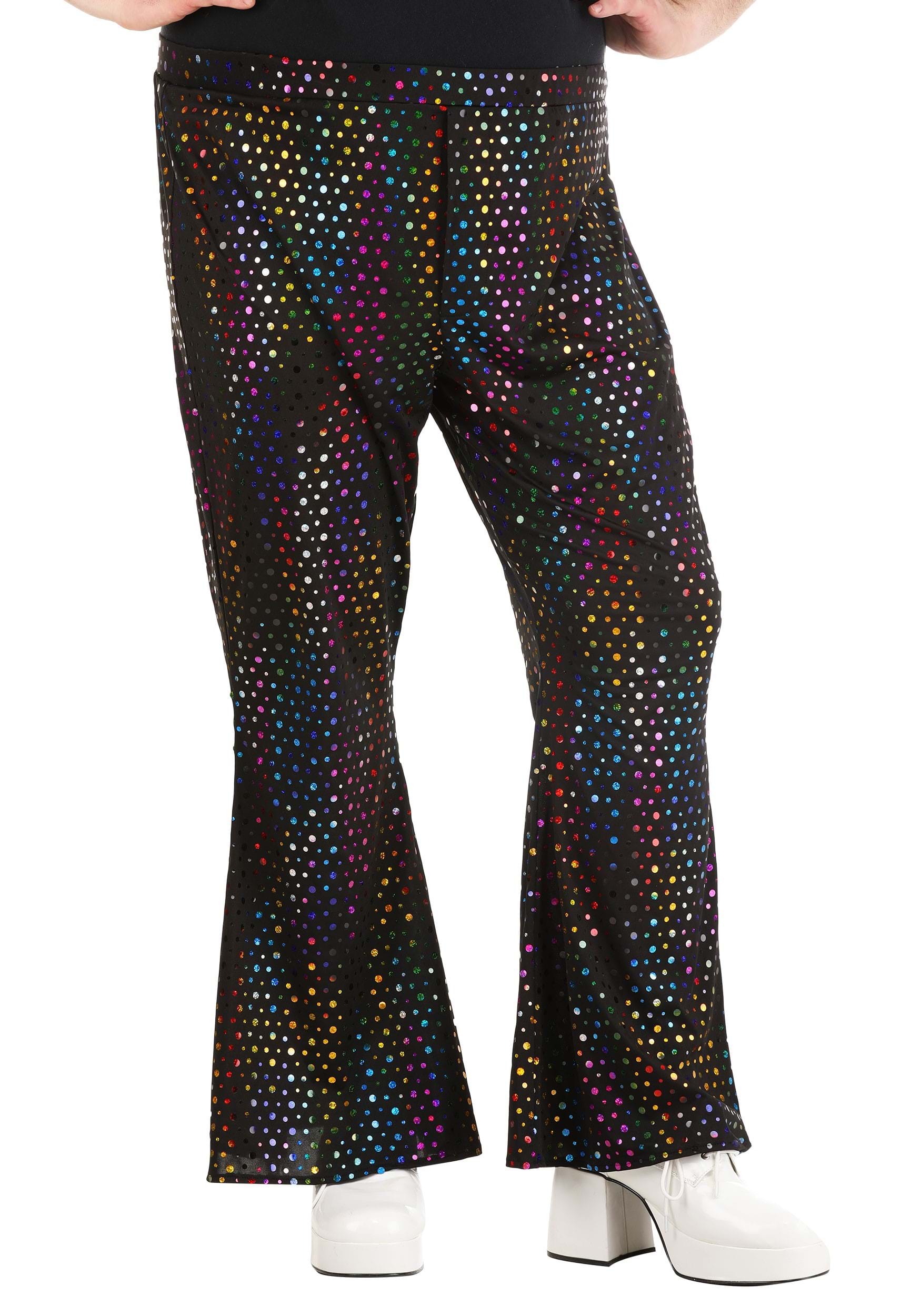 Adult Plus Size Dazzling Disco Costume Pants | Disco Costumes