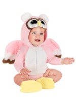 Infant Fuzzy Pink Owl Costume Alt 2