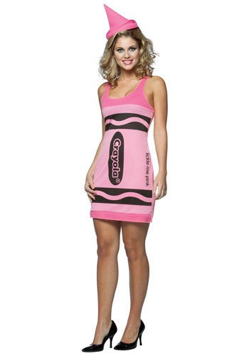 Sexy Pink Crayon Dress Costume
