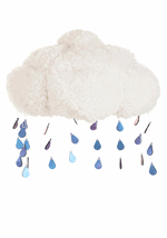 Adult Light-Up Rain Cloud Sherpa Hat Alt 3
