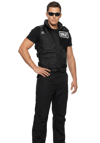 Adult Deluxe SWAT Team Costume Vest upd