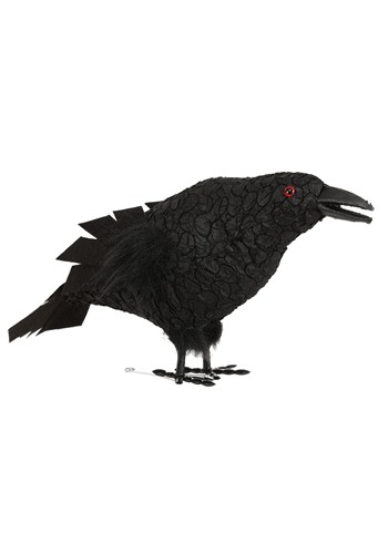 13-Inch Black Standing Crow Decoration | Animal Decorations