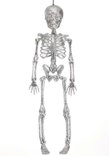 Silver Glitter Skeleton Decoration