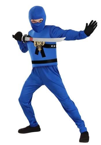 Kids Blue Ninja Master Costume