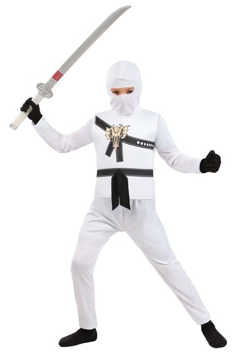 Kids White Ninja Master Costume