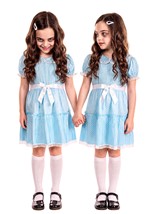 Kid's Deluxe Creepy Twin Sister Costume Alt 1