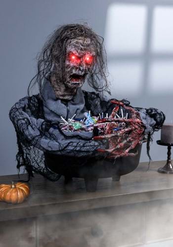 14-Inch Half Body Zombie with Light Up Red Eyes Decoration | Scary Decorations