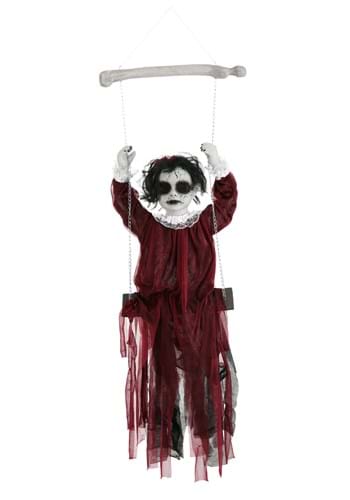 30-Inch Haunted Swing Girl with 20 Lights & Sounds Hanging Decoration | Scary Decorations