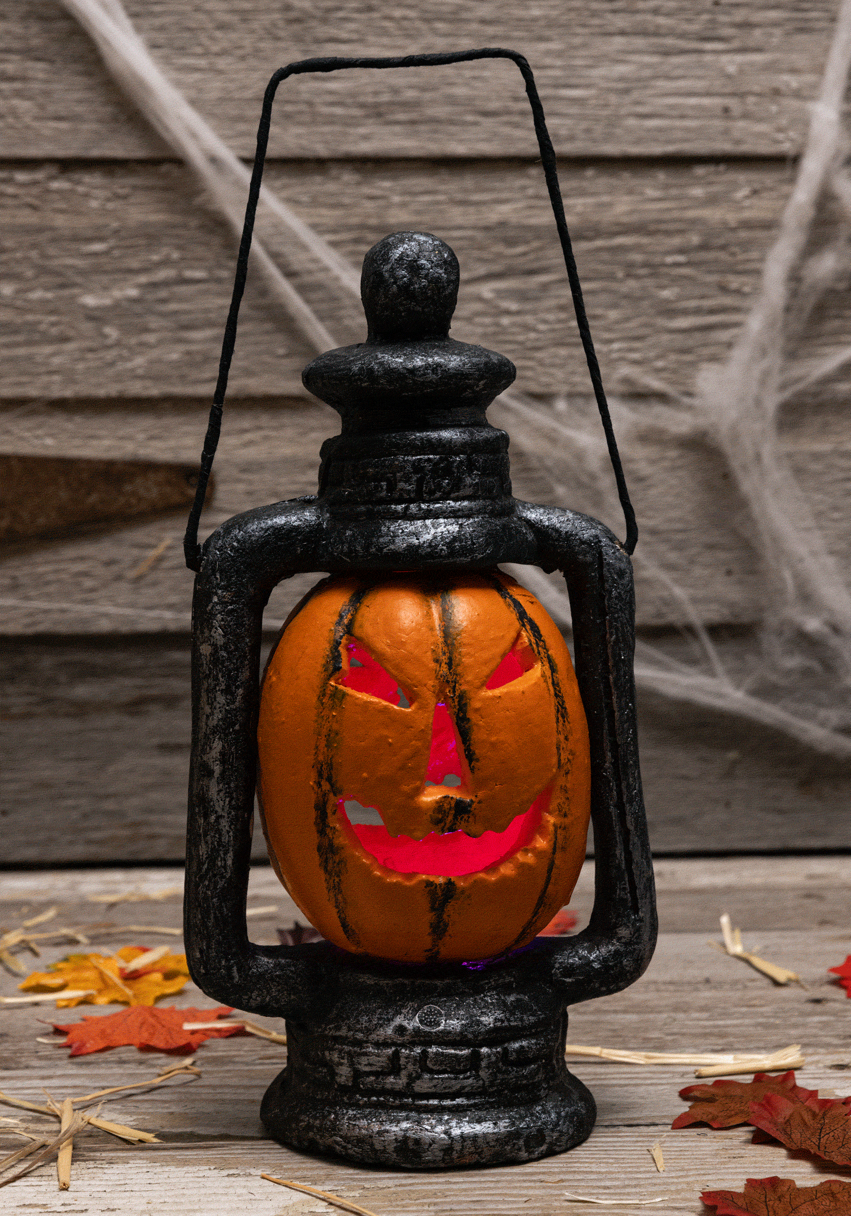 Light Up LED Pumpkin Lantern Halloween Prop
