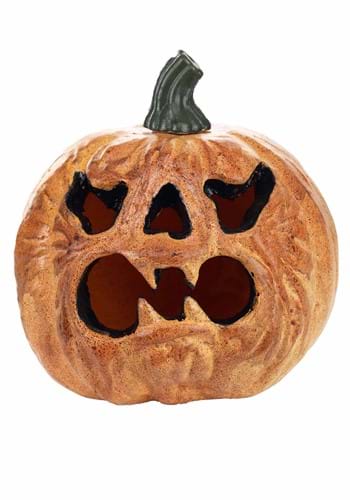 Light Up Haunted Pumpkin Face with Red Lights Halloween Decoration | Pumpkin Decorations