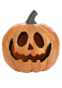 Light Up Happy Pumpkin with Red Lights