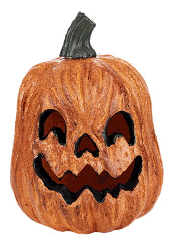 Light Up Scary Pumpkin with Red Lights