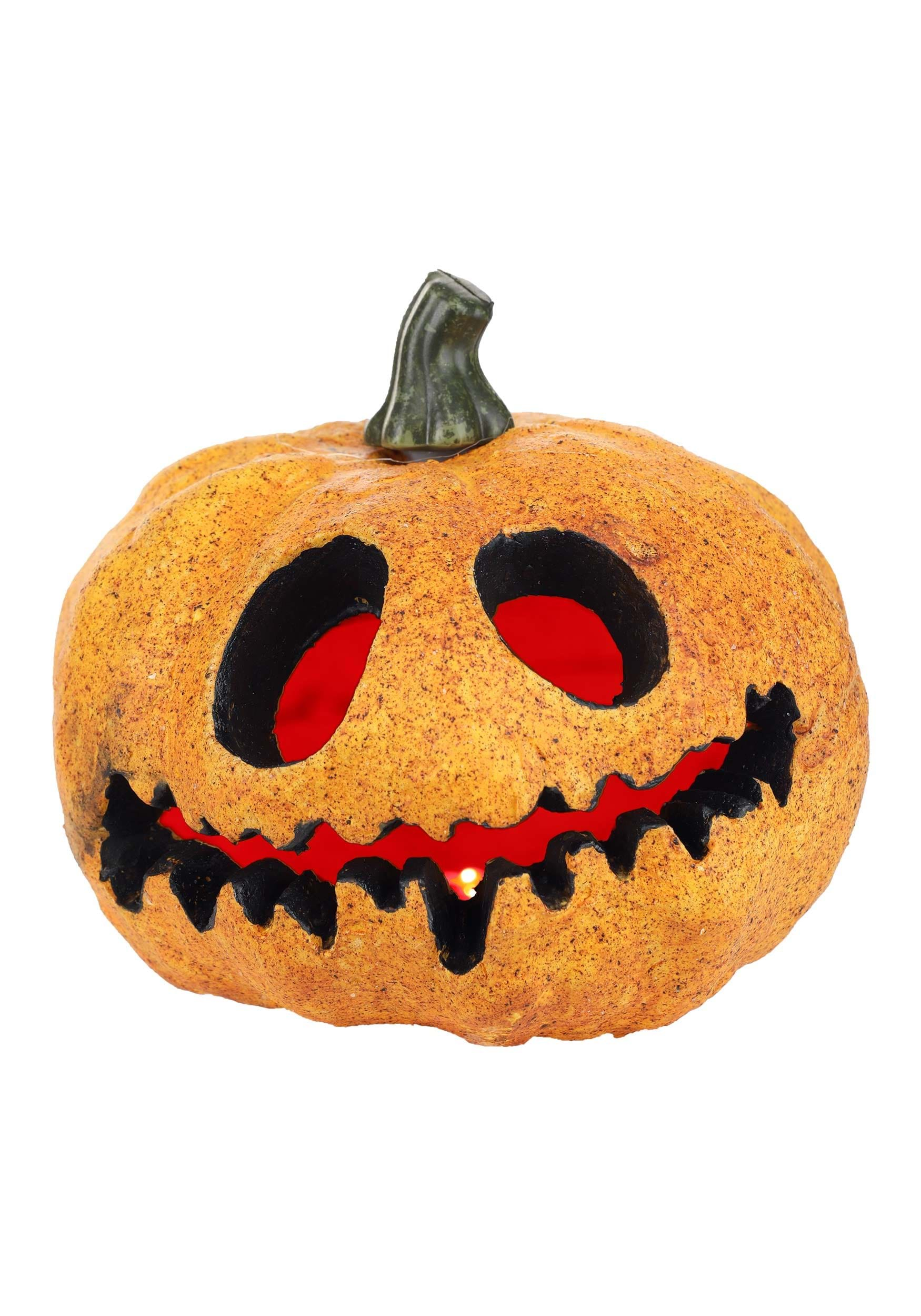 Light Up Spooky Pumpkin Face With Red Lights Halloween Decoration