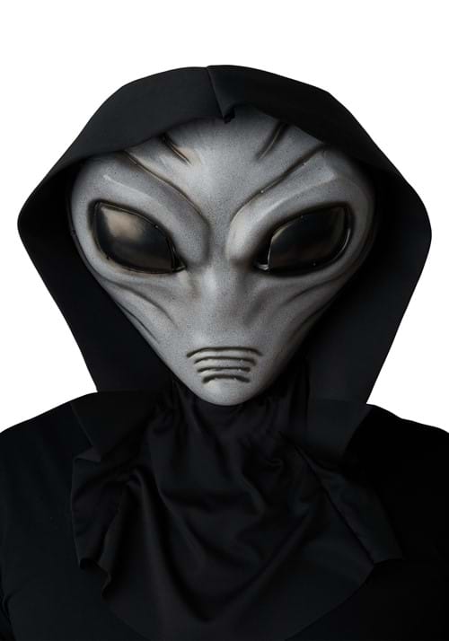 Grey Light Up Alien Mask