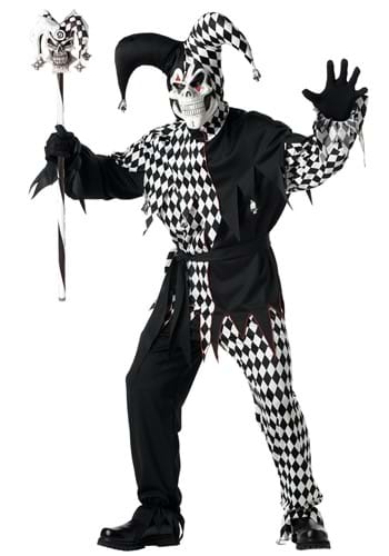 Psycho Jester Black & White Cane