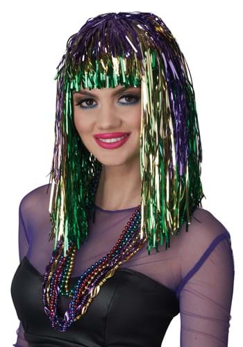 Mardi Gras Tinsel Wig