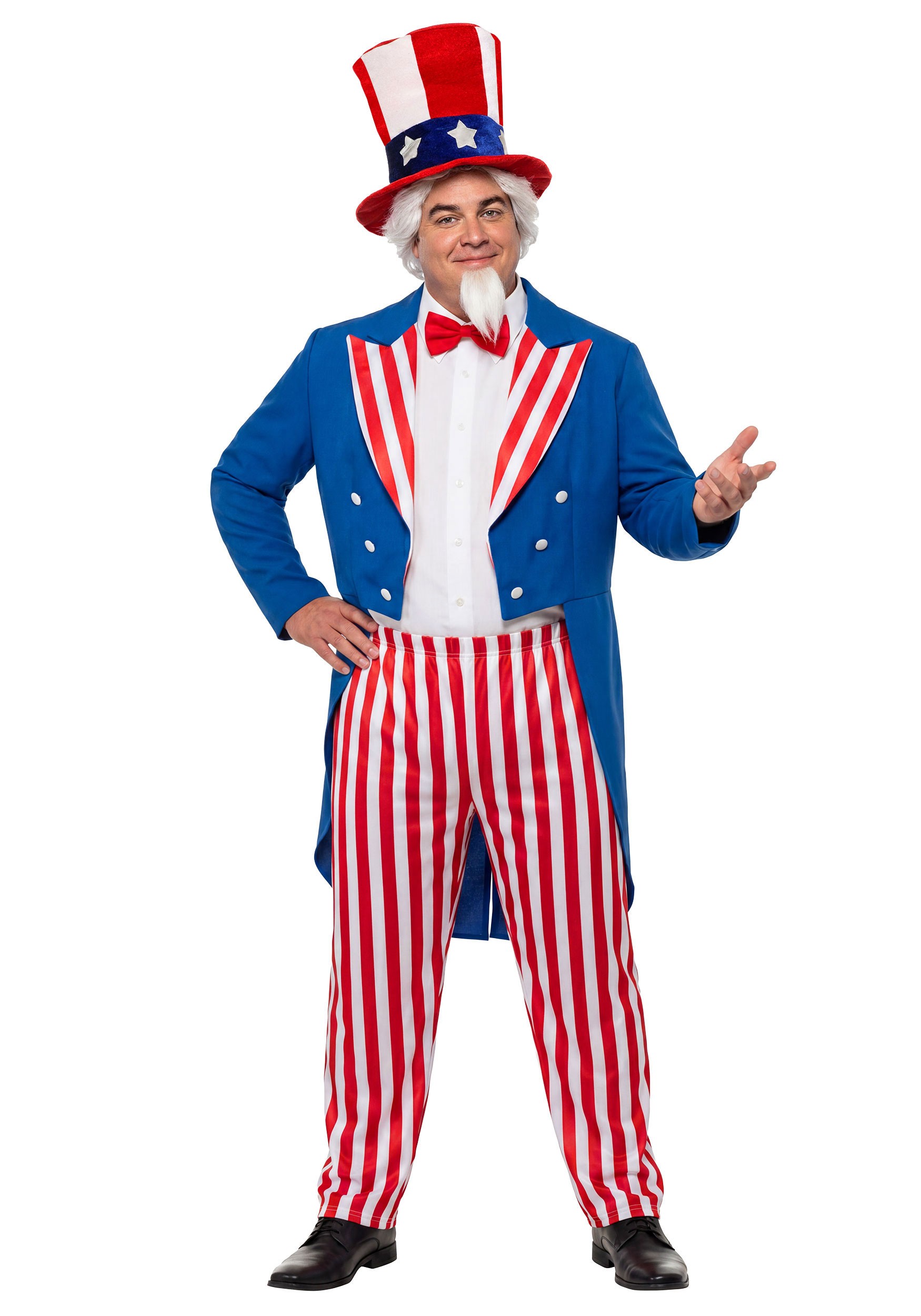 Plus Size Deluxe Uncle Sam Costume for Men | Holiday Costumes