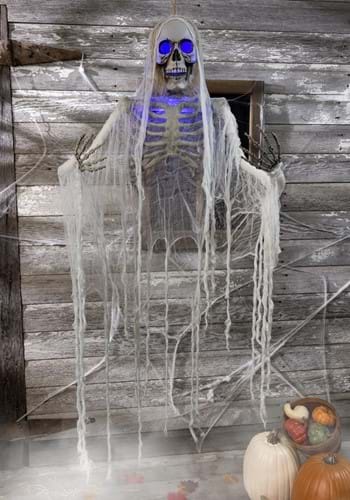 Hanging Light Up Skeleton with Blue Lights